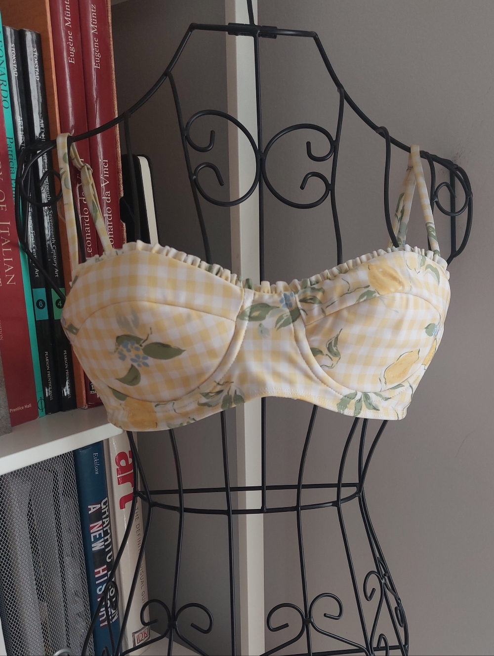 Reformation Gingham Bikini Top XS